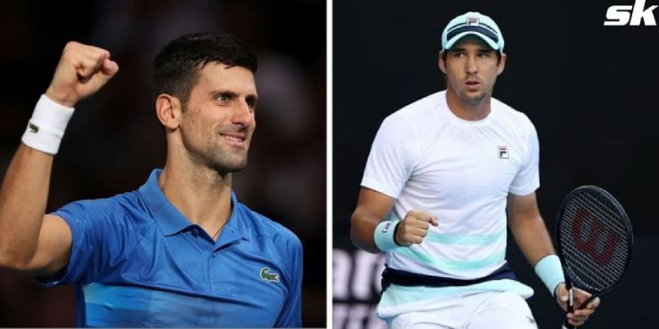 Djokovic (trái) có nhiều lợi thế khi đấu Lajovic