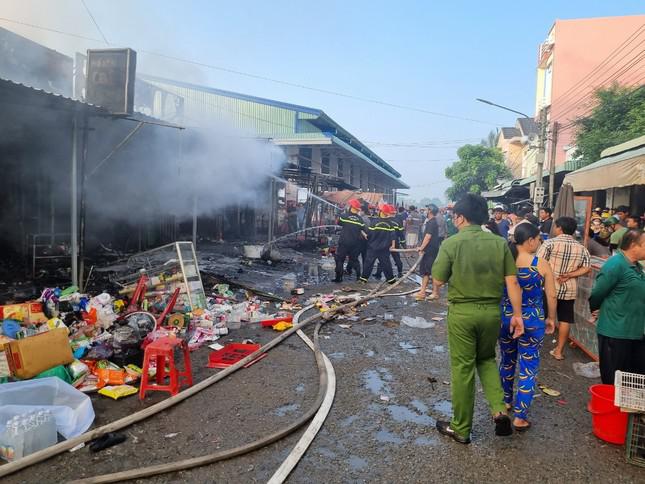 Hiện trường vụ cháy tại chợ Bình Thành, huyện Thanh Bình, tỉnh Đồng Tháp