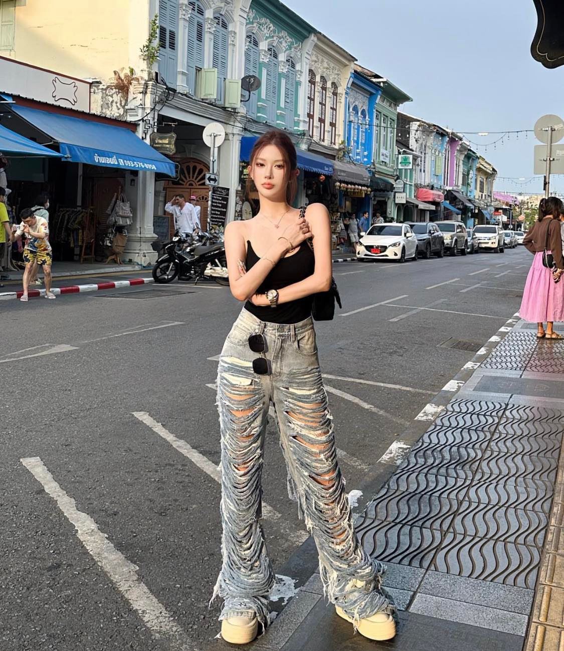 Quần jeans nam rách thời trang - Thời Trang Nam