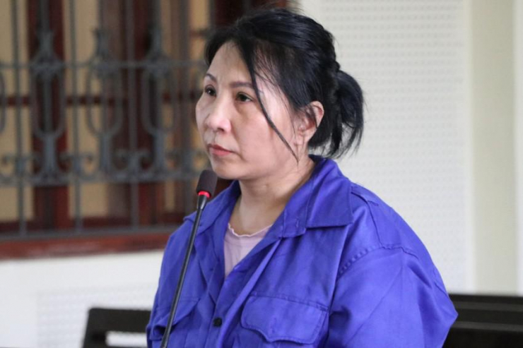 Bị cáo Hương tại phiên tòa sơ thẩm.