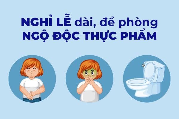 Nguồn thực phẩm bẩn, ăn uống quá nhiều và không hợp vệ sinh có thể dẫn đến ngộ độc
trong những ngày nghỉ lễ