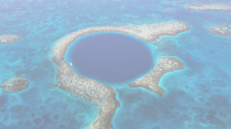 Great Blue Hole, Belize: Với chiều rộng 300m và sâu khoảng 125m, hố sụt khổng lồ dưới nước này là một phần của hệ thống rạn san hô chắn bờ Belize.
