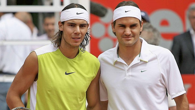 Nadal và Federer trước trận chung kết Rome Masters 2006