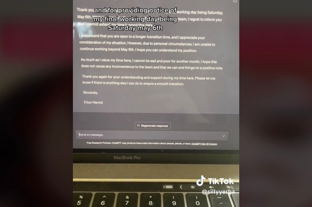 ChatGPT viết mail xin nghỉ việc vì “buồn và nghèo” gây choáng - 2