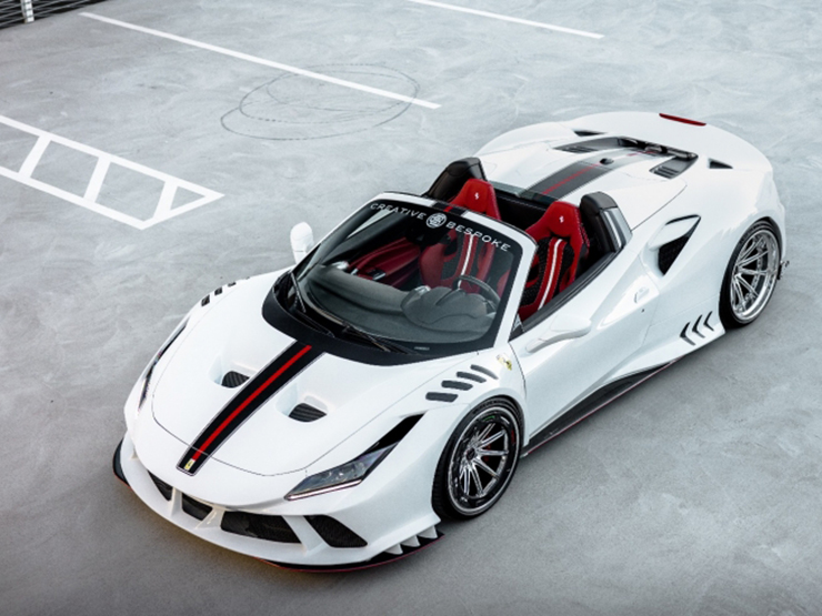 Cận cảnh Ferrari F8 Spider độ Bespoke Carbon độc nhất thế giới - 1