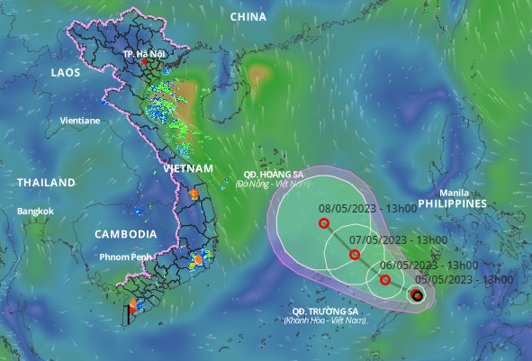 Áp thấp nhiệt đới đầu tiên năm 2023 chính thức đi vào Biển Đông - 1