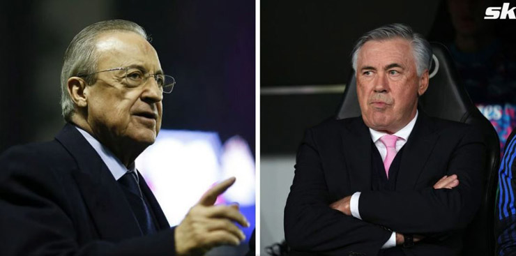 Chủ tịch Florentino Perez họp khẩn để "nắn gân" HLV Carlo Ancelotti trước trận chung kết Cúp Nhà Vua giữa Real Madrid và Osasuna