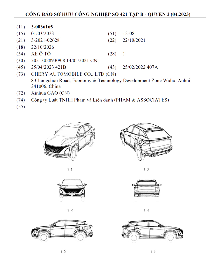 Thêm mẫu xe Trung Quốc đăng ký bảo hộ kiểu dáng công nghiệp tại Việt Nam - 4