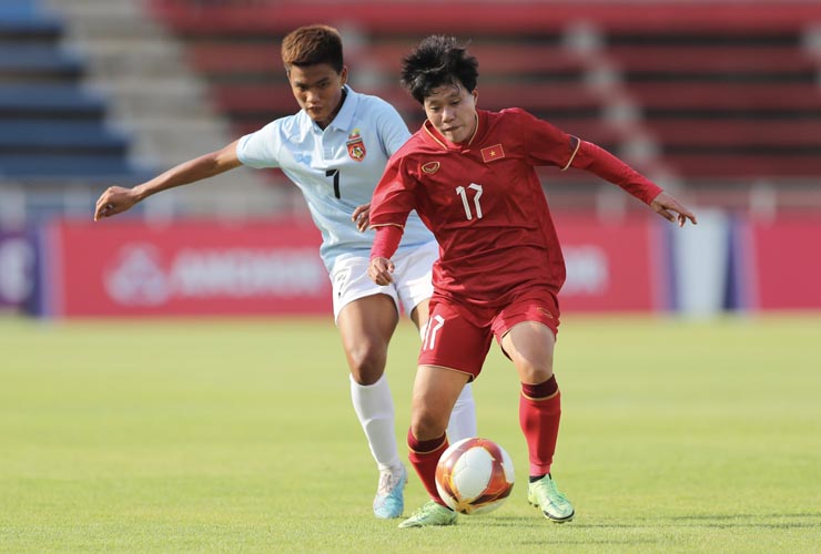 Trực tiếp bóng đá nữ Việt Nam - Myanmar: Thanh Nhã ghi bàn quan trọng (SEA Games 32) - 7