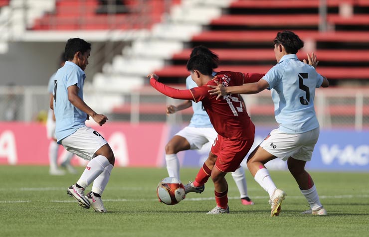 Trực tiếp bóng đá nữ Việt Nam - Myanmar: Thanh Nhã ghi bàn quan trọng (SEA Games 32) - 8