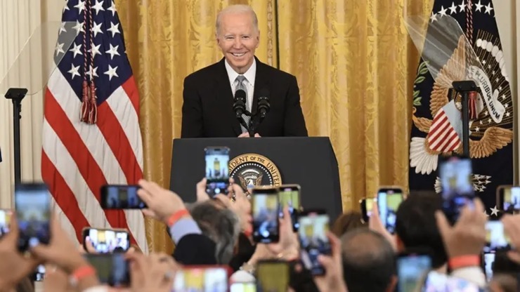 Tổng thống Mỹ Joe Biden phát biểu tại Nhà Trắng vào ngày 20/3/2023.