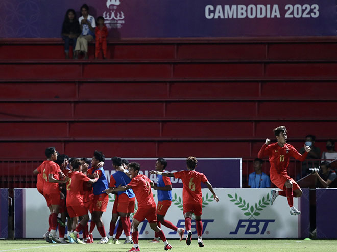 Trực tiếp bóng đá U22 Myanmar - U22 Philippines: Không có bàn gỡ hòa (SEA Games 32) (Hết giờ) - 3