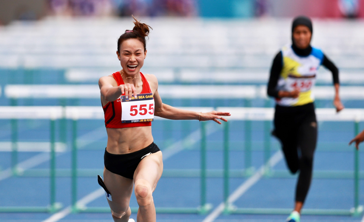 Mỹ Tiên xinh đẹp như hotgirl chạy giành HCV SEA Games, cơ bụng &#34;6 múi&#34; ấn tượng - 3