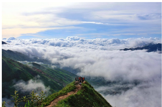 Biển mây trên sống lưng khủng long Tà Xùa (Ảnh:St)