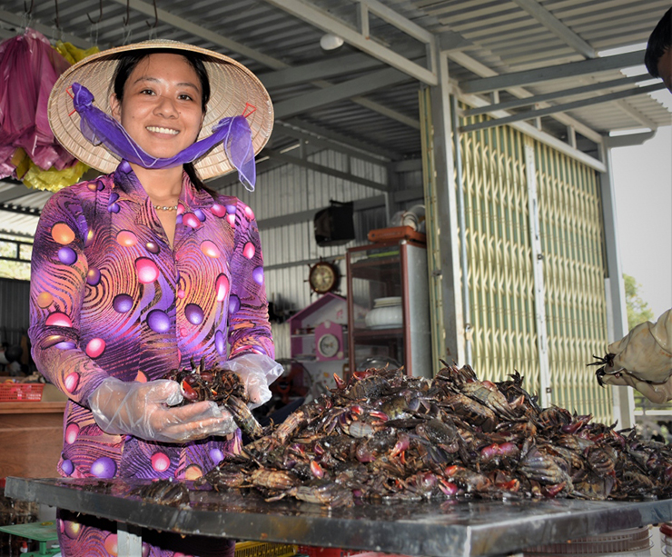 Theo người dân địa phương, con ba khía có quanh năm nhưng nhiều nhất là khoảng tháng 7-9 Âm lịch.
