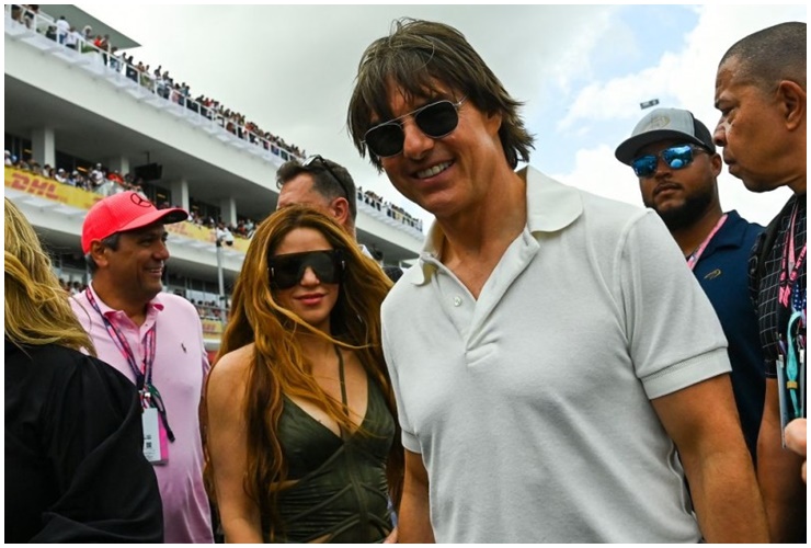 Tom Cruise và&nbsp;Shakira, trong một sự kiện chung mới đây.