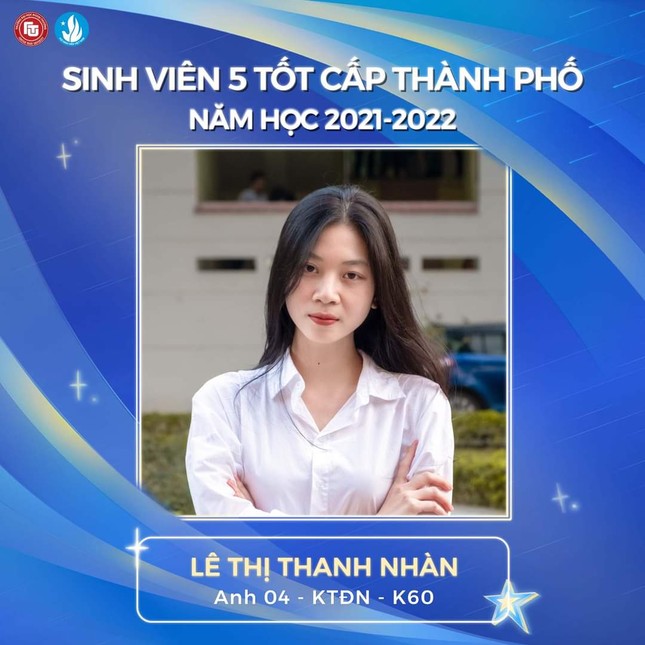 Thanh Nhàn đạt Danh hiệu Sinh viên 5 tốt cấp thành phố.