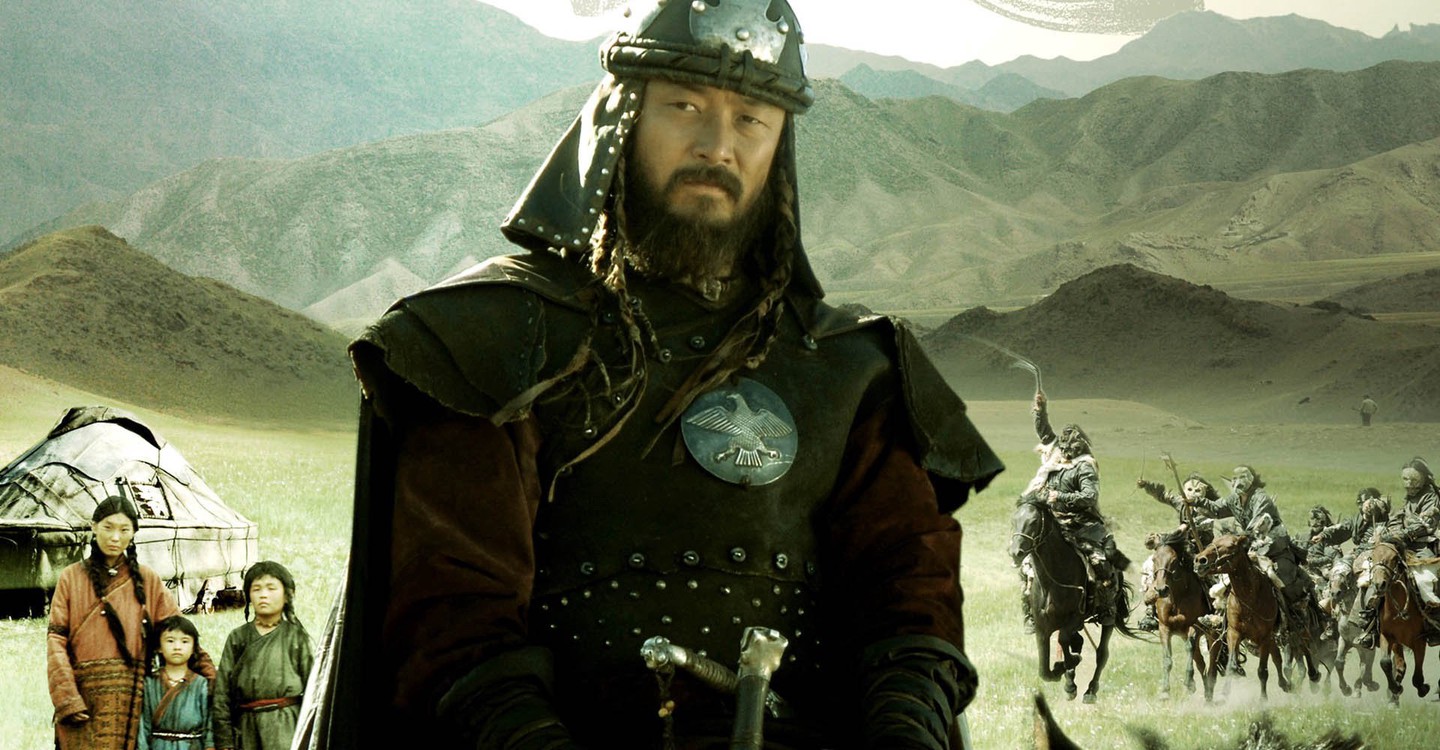 Hình tượng Thành Cát Tư hãn trong&nbsp;bộ phim Người Mông Cổ năm 2007.