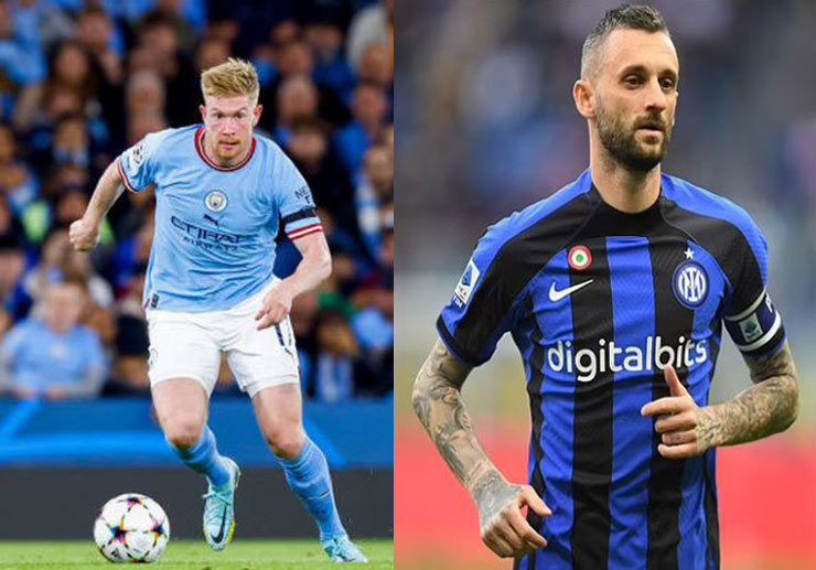 Marcelo Brozovic có thể được trao nhiệm vụ đánh chặn De Bruyne để ngăn đối phương chuyền nhiều bóng cho Haaland