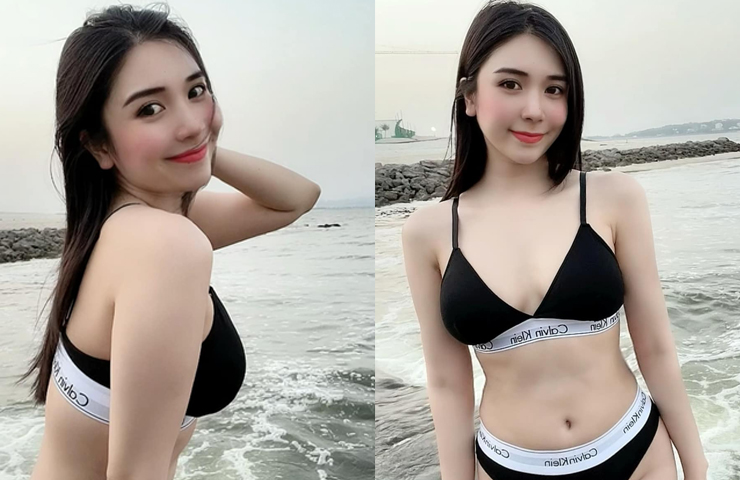 Mới đây, người đẹp chia sẻ ảnh mặc bikini khiến cư dân mạng chú ý với vóc dáng hậu giảm cân. “Siết được 91-61-99 rùi”, Thanh Bi tiết lộ.
