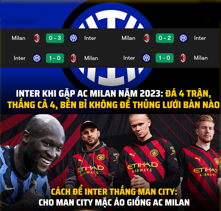 Tìm được cách để Inter đấu với Man City rồi.