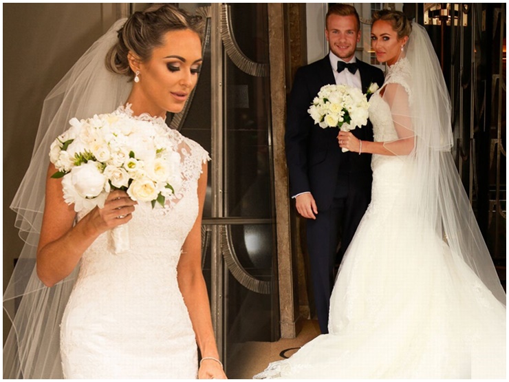 Georgina Dorsett là &#34;nàng thơ&#34; của cầu thủ Tom Cleverley. Cặp đôi kết hôn năm 2015.&nbsp;
