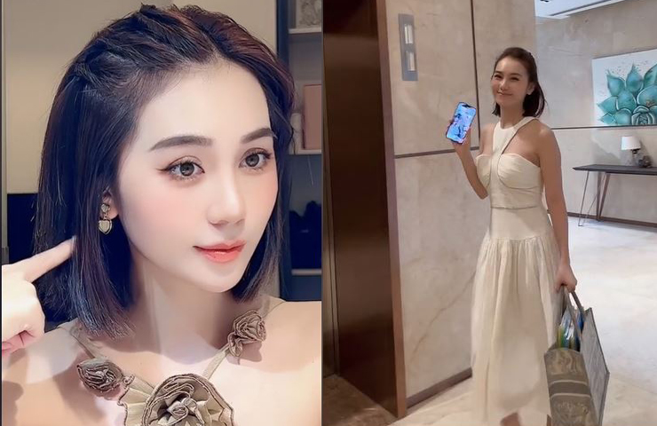 Hoàng Kim Chi vừa cắt tóc ngắn. Có thể thấy, nhan sắc trên livestream và ngoài đời của cô không khác gì nhiều.
