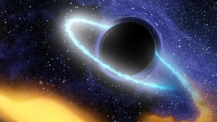 Ánh đồ họa mô tả về cặp sao bí ẩn, với một trong hai có thể là "sao ma quỷ" làm bằng vật chất tối - Ảnh: NASA