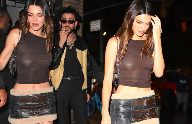 Kendall Jenner đi ăn tối với bạn trai tại New York trong outfit cá tính.
