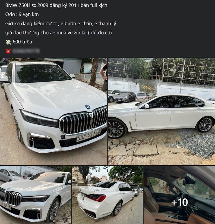 BMW 750Li được rao bán giá &#34;đau thương&#34; vì khó đăng kiểm - 1