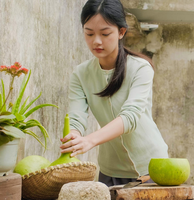 Cô gái Nghệ An mệnh danh "tiên nữ đồng quê" gây xao xuyến với loạt mâm cơm nhà - 3