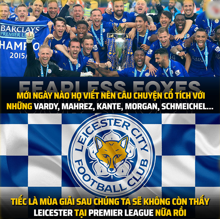 Leicester chính thức chia tay Ngoại hạng Anh.