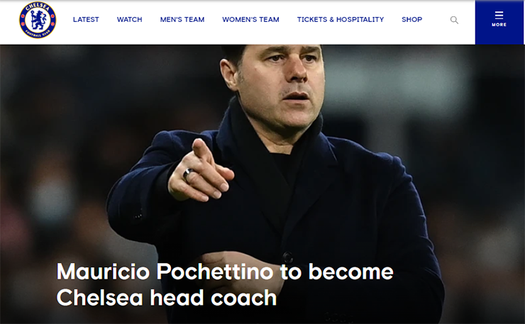 Trang chủ của Chelsea thông báo bổ nhiệm&nbsp;HLV&nbsp;Pochettino