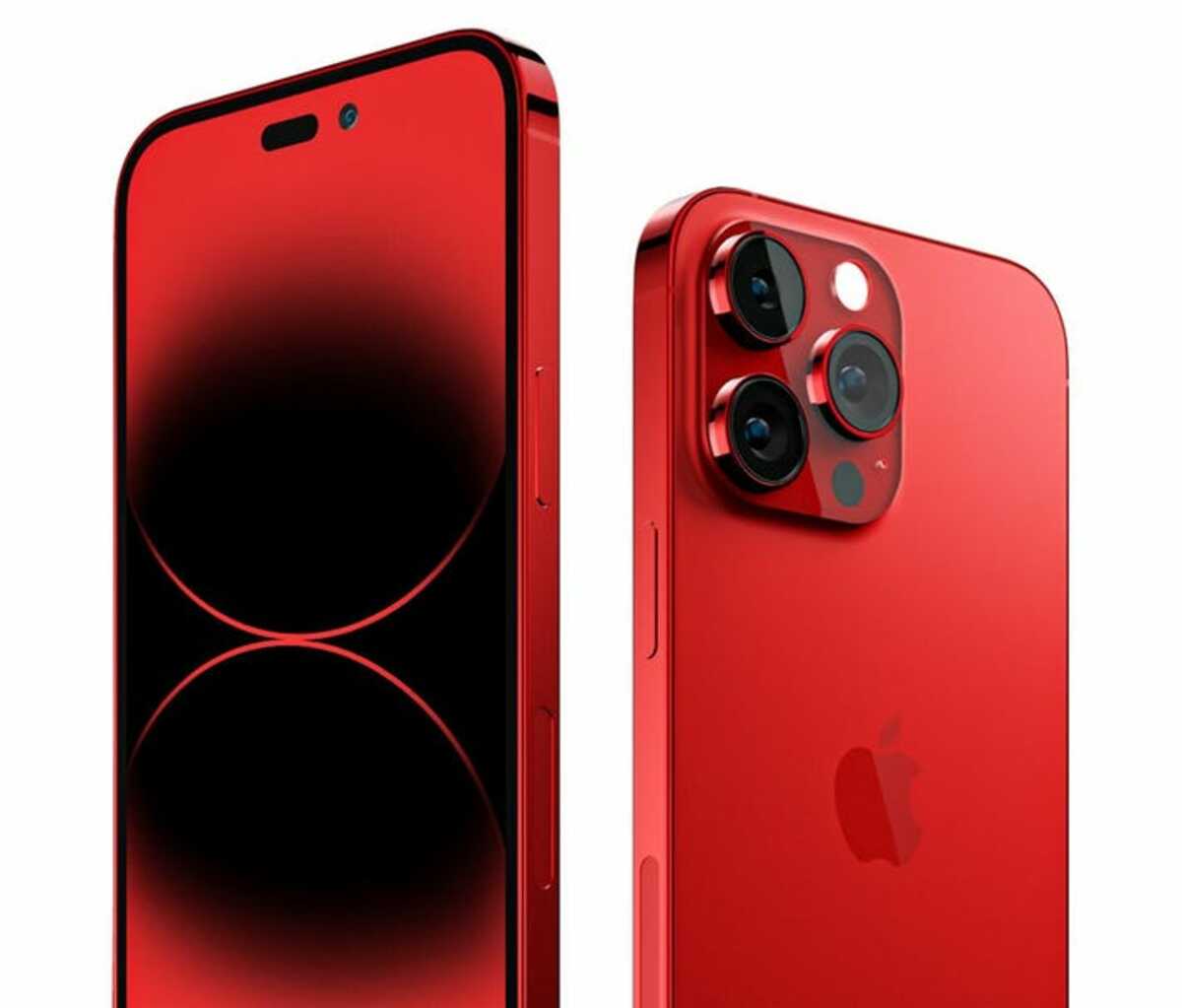Ảnh concept&nbsp;iPhone 15 Pro màu đỏ.