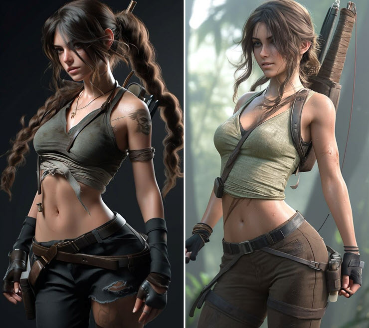 Ngắm nữ nhân vật Lara Croft game Tomb Raider do AI vẽ “đốn tin” người hâm mộ - 8