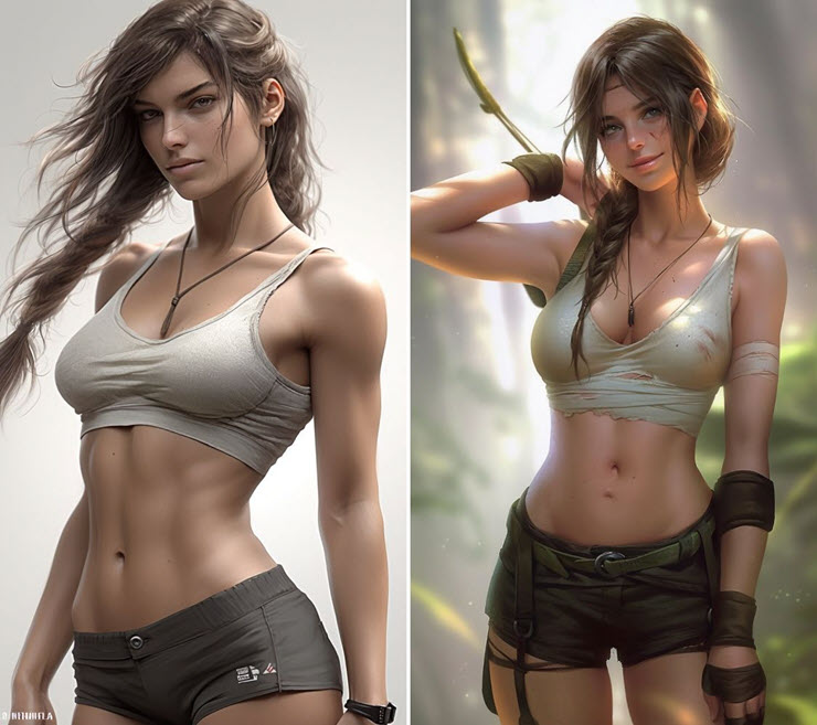 Ngắm nữ nhân vật Lara Croft game Tomb Raider do AI vẽ “đốn tin” người hâm mộ - 9