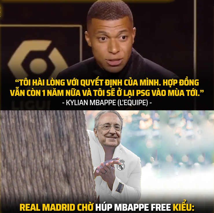 Real chờ "húp" Mbappe miễn phí.