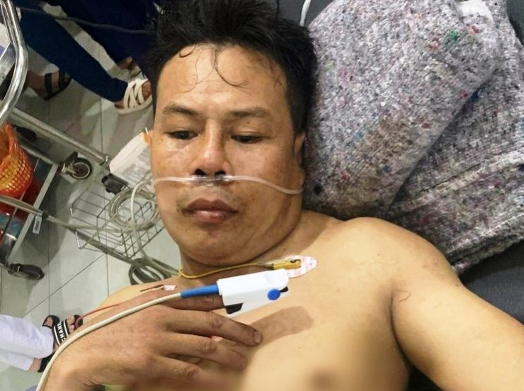Phan Đình Tuyến đang được điều trị tại bệnh viện.
