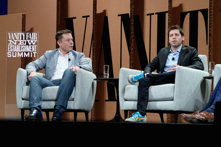 Billionaire Elon Musk (left) and OpenAI CEO Sam Altman. Photo: Vanityfair