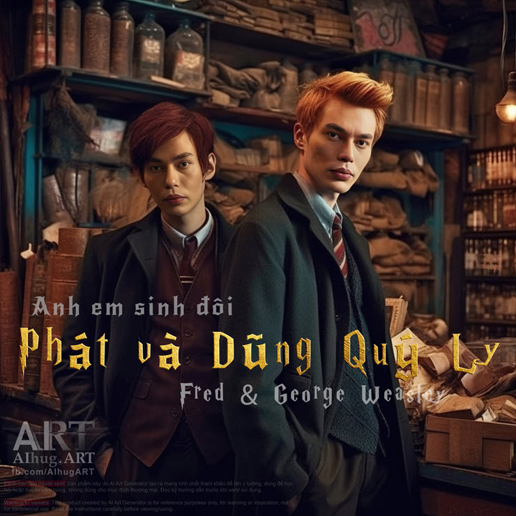 Anh Dương Lâm Đồng Nai được biến tấu thành cặp song sinh Fred &amp; George Weasley với cái tên hài hước “Phát và Dũng Quý Ly”.