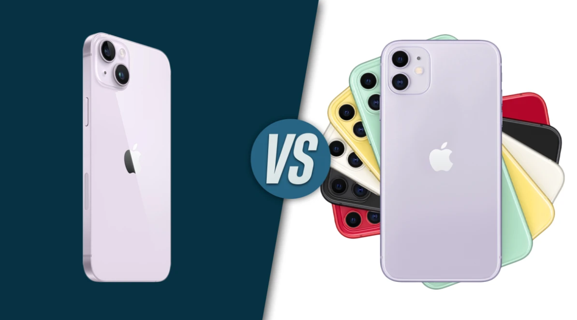 Ảnh concept iPhone 15 (trái) và iPhone 11 (phải).