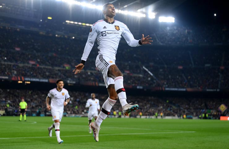 Rashford từng ghi bàn vào lưới Barca ở Nou Camp