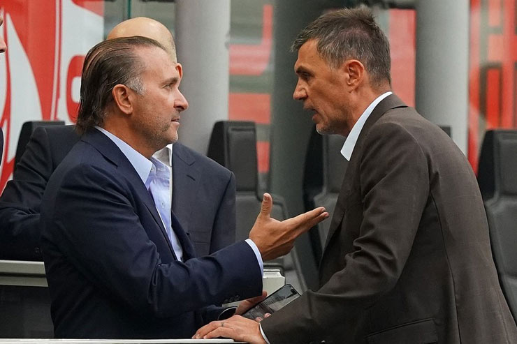 Gerry Cardinale (trái), ông chủ của AC Milan sa thải giám đốc kỹ thuật Paolo Maldini và giám đốc bóng đá&nbsp;Ricky Massara