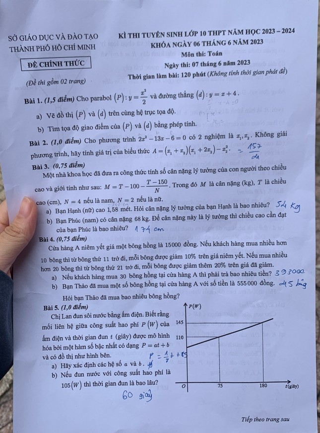 Thi lớp 10 TPHCM: Đề Toán vừa sức nhưng khó lấy điểm cao - 2
