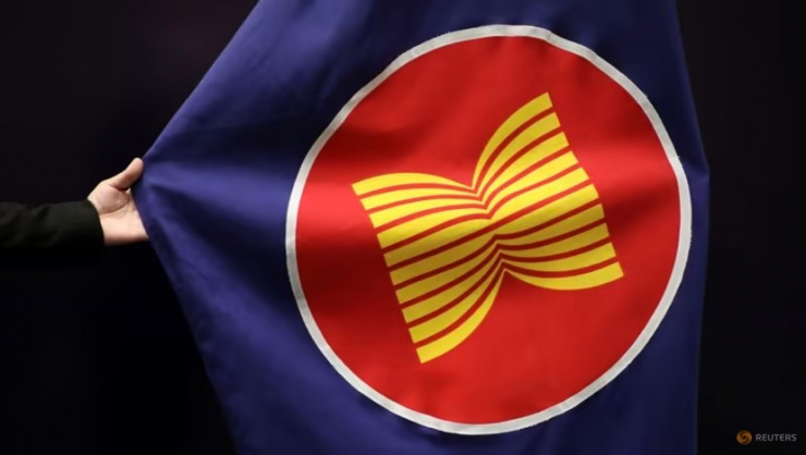 Cờ của Hiệp hội các quốc gia Đông Nam Á (ASEAN). Ảnh: REUTERS