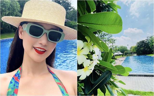 Nữ diễn viên miền Bắc có biệt thự 60 tỷ, mùa hè sung sướng trốn nóng trong bể bơi &#34;resort tại gia&#34; - 1