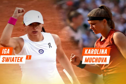 Trực tiếp tennis Swiatek - Muchova: Trả đòn căng thẳng, Muchova đoạt set 2 (chung kết Roland Garros)