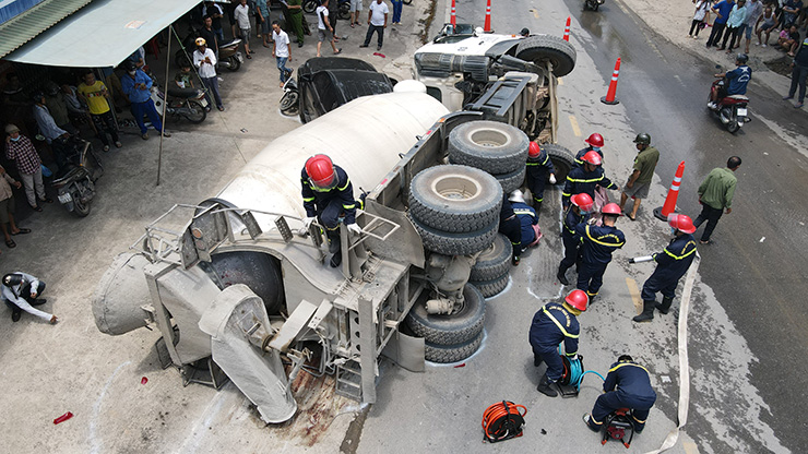 Hiện trường vụ tai nạn. Ảnh: Công an tỉnh Lào Cai.