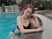 Thời trang - Bà xã hot girl của cầu thủ U22 Việt Nam mặc bikini nóng nhất giới WAGs Việt