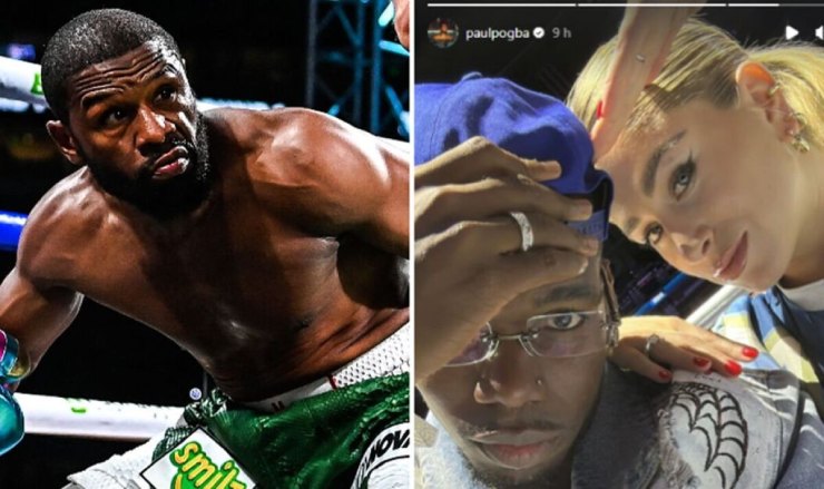 Pogba cùng vợ&nbsp;đi xem Mayweather đấu Gotti III